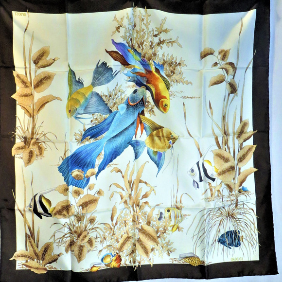 Gucci Koi Fish Silk Scarf – Vintgae RARE